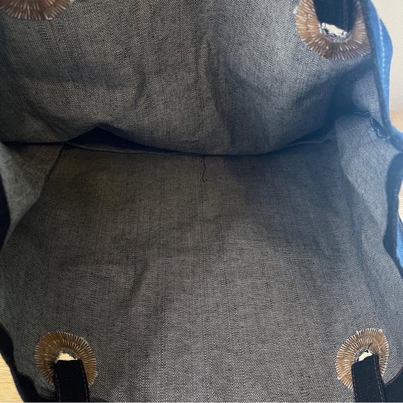 Cotton USA Dark Denim Shoulder Tote Bag NWT - Picture 8 of 13
